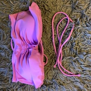 VS Swim Fuchsia Purple Lace Up Bandeau
